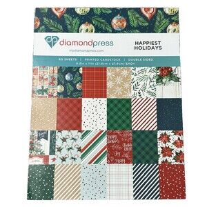 Diamond Press Happiest Holidays Christmas Double Sided Printed Cardstock 60 Pg